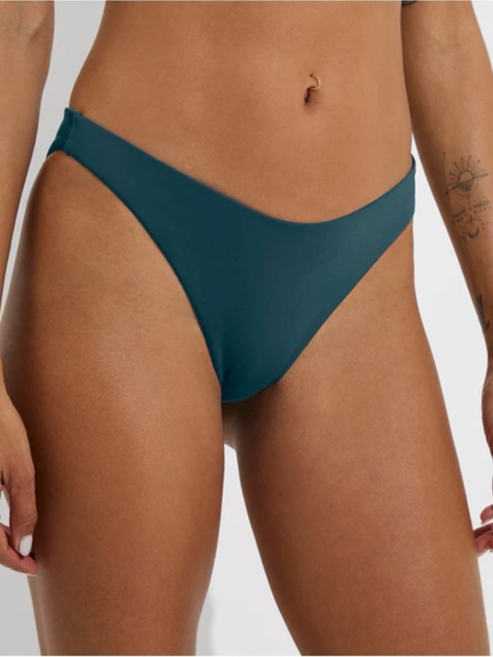 Left On Friday Teal High Cut Bikini Bottom